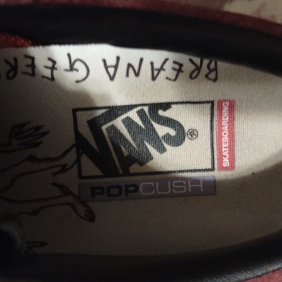 VANS Breana Geering Sk8 Old Skool Embossed Suede Burgundy - Picture 5 of 7